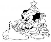 Coloriage mickey mouse disney noel 3