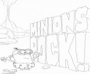 Coloriage minion prehistorique