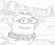 Coloriage minions des iles