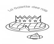 Coloriage la galette des rois pour enfants