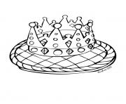 Coloriage galette couronne rois