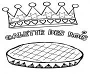 Coloriage galette des rois janvier