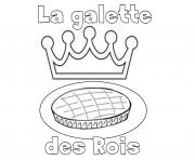 Coloriage la galette des rois janvier