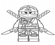 Coloriage lego ninjago green ninja vert