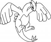 Coloriage pokemon legendaire lugia