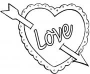 Coloriage coeur saint valentin 116