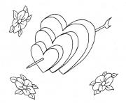 Coloriage coeur amour 41