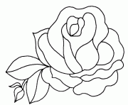 Coloriage rose et coeur 33