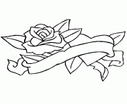 Coloriage rose et coeur 60