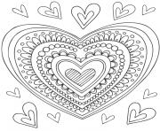 Coloriage mandala coeur