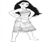 Coloriage vaiana jeune princesse