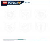 Coloriage Lego Nexo Knights Shields 1