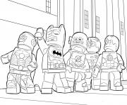 Coloriage lego batman ironman flash