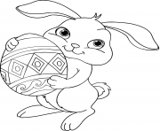 Coloriage lapin paques disney