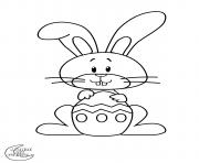 Coloriage lapin de paques facile