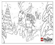 Coloriage la reine des neiges frozen lego disney