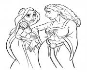 Coloriage frustration de raiponce et mother