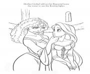 Coloriage raiponce et mother gothel