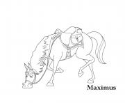 Coloriage raiponce maximus cheval