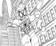 Coloriage coloriage lego marvel pour garcon spider man