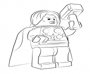 Coloriage lego marvel thor avengers