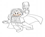 Coloriage lego marvel thor