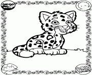 Coloriage tigre mignon go diego dora