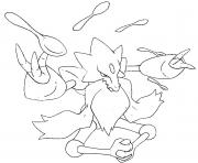 Coloriage pokemon mega evolution Alakazam 65