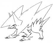 Coloriage pokemon mega evolution Elecsprint