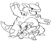 Coloriage pokemon mega evolution Kangourex 115