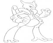 Coloriage pokemon mega evolution X Mewtwo 150