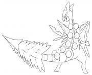 Coloriage pokemon mega evolution Jungko 254