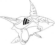 Coloriage pokemon mega evolution Sharpedo 319