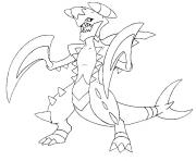 Coloriage pokemon mega evolution Carchacrok