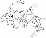 Coloriage pokemon mega evolution Steelix 208