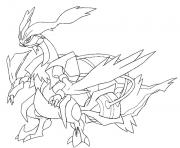 Coloriage 646 Kyurem blanc pokemon forme alternative