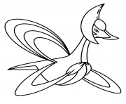 Coloriage 488 cresselia pokemon legendaire