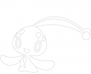 Coloriage Manaphy pokemon legendaire