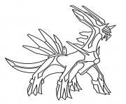 Coloriage dialga pokemon legendaire