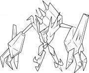 Coloriage pokemon legendaire necrozma