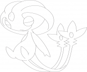 Coloriage uxie pokemon legendaire