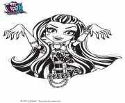 Coloriage monster high frankie stein gros plan