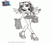 Coloriage monster high rochelle goyle maillot de bain