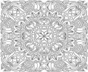 Coloriage adulte mandala doodle