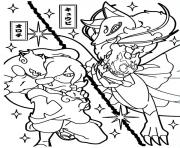 Coloriage yokai watch a combat battle