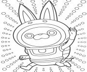 Coloriage yokai watch salut clipart