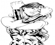 Coloriage super heros wonder woman photo