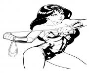 Coloriage supergirl wonder woman superwoman