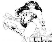 Coloriage wonder woman supergirl