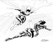 Coloriage batgirl catwoman cherchent wonder woman